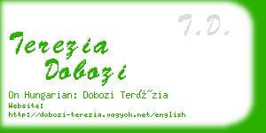 terezia dobozi business card